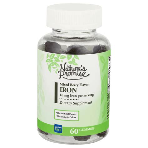 Nature S Promise Iron Mixed Berry 18 Mg Gummies 1 Each Delivery Or