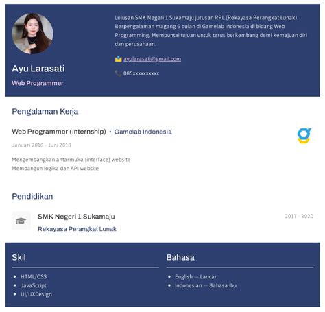 Contoh Cv Lulusan Smk Lengkap Dengan Cara Penulisan Cover 53 Off