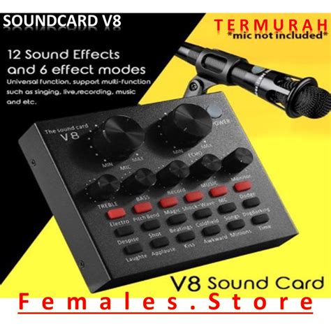 Soundcard V8 Mixer External Soundcard V8 Audio Microphone Singing Live