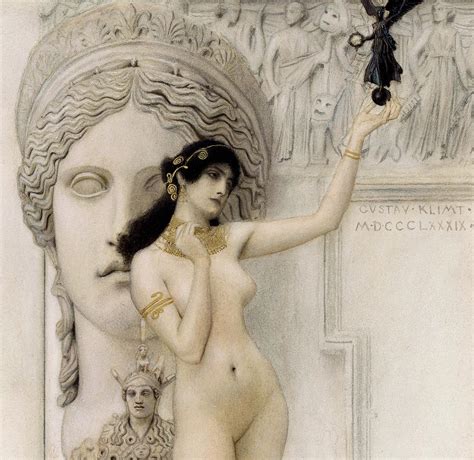 Allegory Of Sculpture Art Nouveau Painting By Gustav Klimt Fine Art