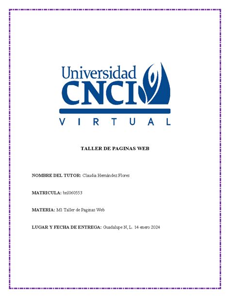 M Taller De Paginas Web Actividad Taller De Paginas Web Nombre Del