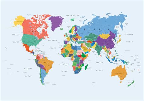 World Map With Countries To Color