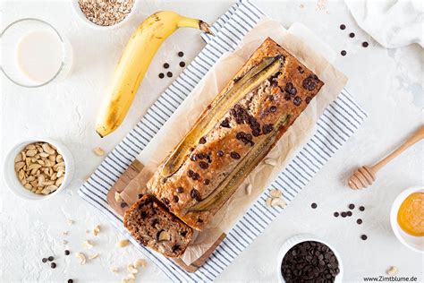 Bananenbrot Vegan Einfaches Rezept Mit Haferflocken Zimtblume De