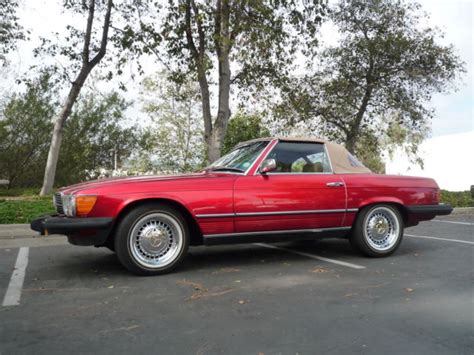 Vintage Mercedes Benz Beauty 1984 380 Sl Candy Apple Red For Sale