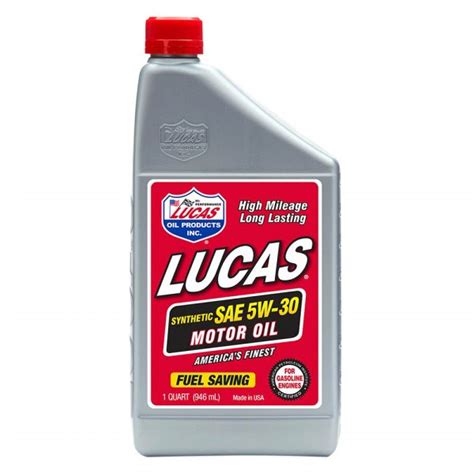 Lucas Oil LUC10049 High Mileage SAE 5W 30 Synthetic Fuel Saving