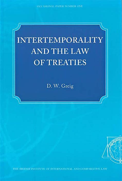 Buy Intertemporality And The Law Of Treaties Occasional Papers Book