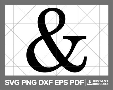 Ampersand SVG y signo PNG DXF y símbolo Ampersand Cricut Etsy España