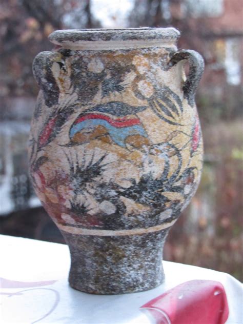 Ancient Greek Minoan Amphora Handmade Ceramic Pottery Vase Etsy