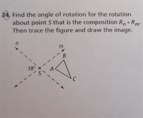 Solved Find the angle of rotation for the rotation about | Chegg.com