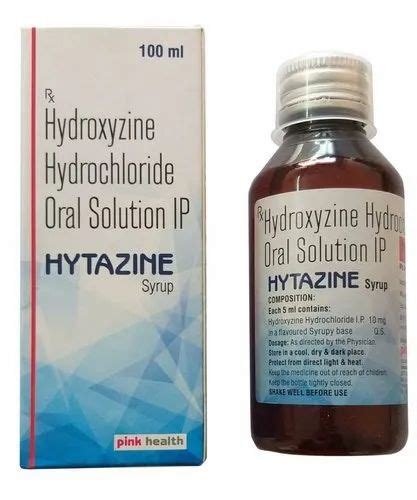 Pink Health Hydroxyzine Hydrochloride Oral Solution Ip Packaging Size 100 Ml At Best Price In