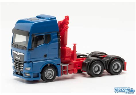 Herpa Man Tgx Gx X Loading Crane Blue Truckmo Truck