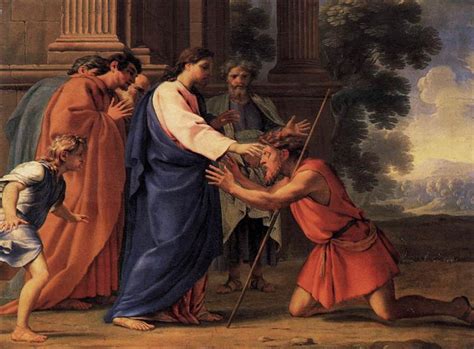 Christ Healing The Blind Man Eustache Le Sueur WikiArt Org