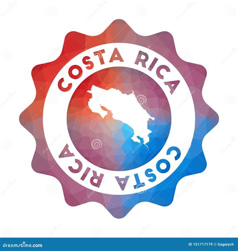 Costa Rica Low Poly Logo Stock Vector Illustration Of Background