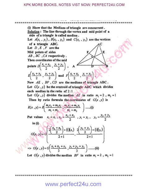 Unit Plane Analytical Geometry Straight Line Maths Notes Kpk