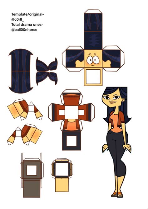 Emma Total Drama Paper Doll Craft Paper Doll Craft Paper Dolls Paper Crafts