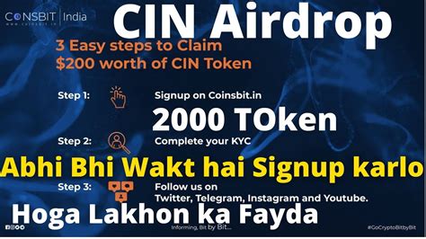 Coinsbit Live Airdrop Signup And Get 2000 CIN Token Last Chance