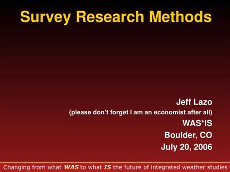 PPT - Survey Research Methods PowerPoint Presentation, free download ...