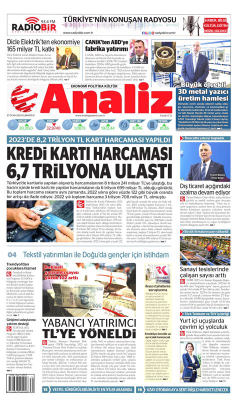 Analiz Gazetesi Analiz Man Et Oku Haberler Ocak