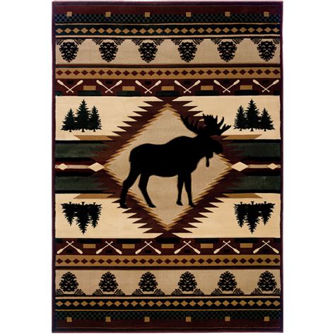 Wildwood Proud Moose Multi Hand Carved Area Rug 710 X 106 710 X