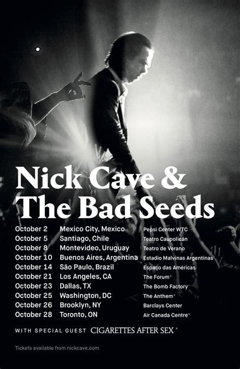 New Nick Cave & The Bad Seeds show announced - Nick Cave