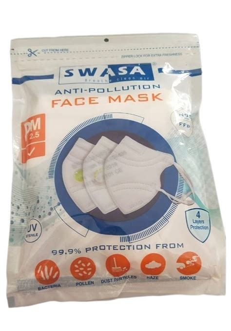 Disposable Swasa Anti Pollution Face Mask Number Of Layers 4 Layers