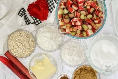 Rhubarb Crisp Oatmeal Crumble Our Zesty Life