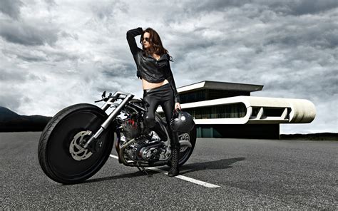 Custom Chopper Motorcycles And Babes Wallpaper For Desktop