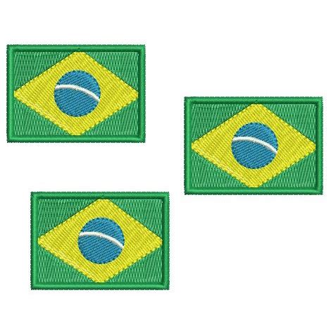 Kit Aplique Termocolante Bandeira Do Brasil Copa Do Mundo Shopee