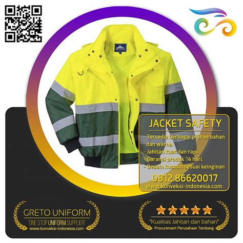 Jaket Safety Jaket Safety Anti Air GRETO Uniform Pusat Konveksi