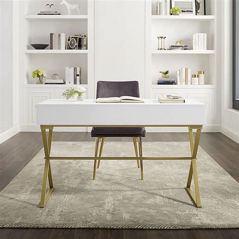 Home Office White Desk, Chic Office Desks, Elegant Home Office, Chic ...