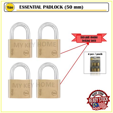 Yale Essential Series Ye Pc Pack Hardened Steel Brass