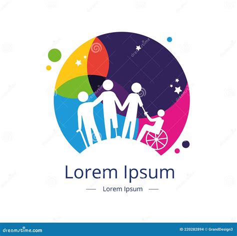 People With Disabilities Logo Vector Stock Vector Illustration Of