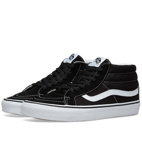 Vans Sk8 Mid Reissue Black True White END