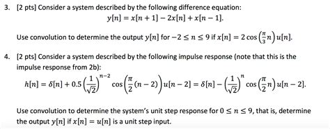 Solved Consider A System Described By The Following Chegg