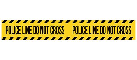 Police Line Do Not Cross Barrier Tape Crime Scene Border Safety Type Accident Restriction