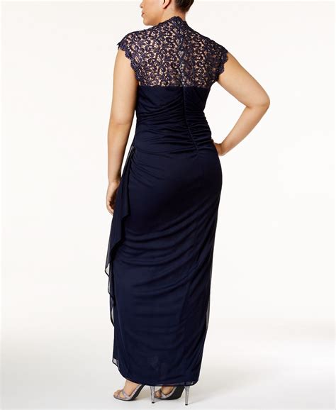 Xscape Plus Size Ruched Lace Gown And Reviews Dresses Women Macys