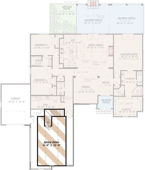 3 Bed Brick and Stone House Plan - 70508MK | Architectural Designs - House Plans