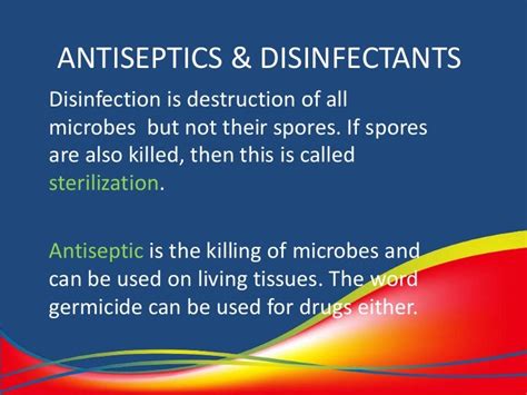 Antiseptics & disinfectants