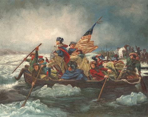 George Washington Crossing the Delaware After Emanuel Leutze - Schooner