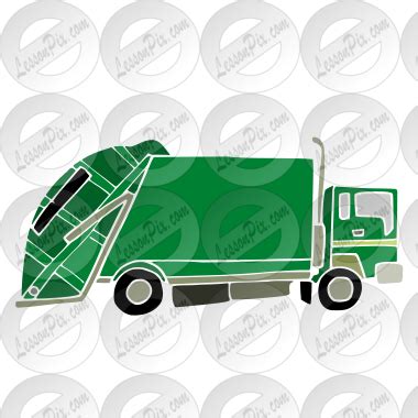 Garbage Truck Stencil for Classroom / Therapy Use - Great Garbage Truck Clipart