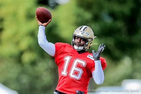 Saints return to practice after off day, release QB J.T. Barrett to add ...