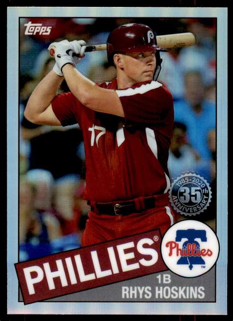 Topps Chrome Anniversary Card Rhys Hoskins Tc Silver