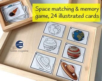 Space Memory Card Game A Printable Picture Matching Solar System