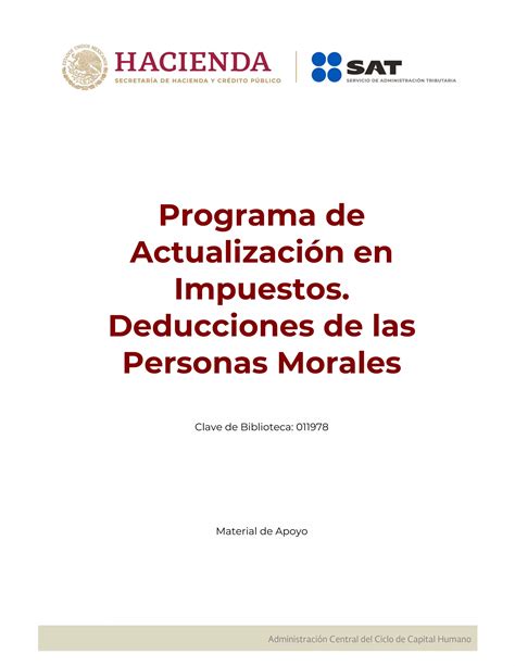 Deducciones De Las Personas Morales PDF