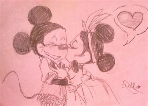 Micky And Minni Female Sketch Drawings Art