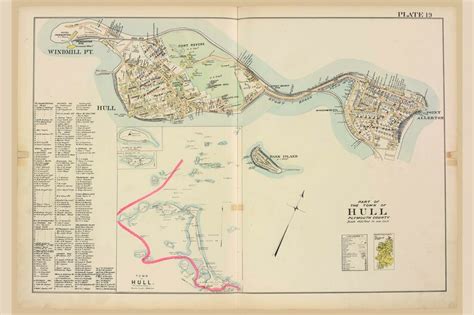 Hull Part 1, Massachusetts 1903 Old Town Map Reprint, Park Island ...