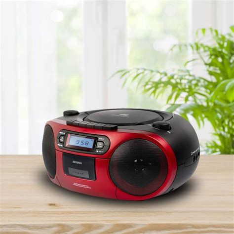 Aiwa BoomBox BBTC 550RD Radio CD Bluetooth Rojo PcComponentes