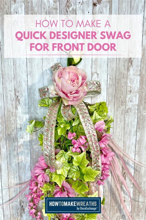 5 Minute Diy Floral Swag How To Make Wreaths Wreath Making For