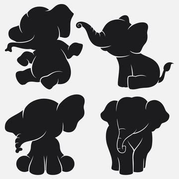 Silhouette Cute Baby Elephant Svg - 194+ File SVG PNG DXF EPS Free