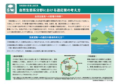 自然生態系分野における適応策の考え方｜自然生態系分野 地域の適応策 地域の適応 気候変動適応情報プラットフォーム（a Plat）